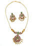 Premium Gold Plated Floral pendant set 13323N - Griiham
