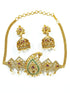 Premium Gold Plated Half Choker Set with CZ Stones - Griiham