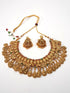 Premium Gold Plated Heavy Look Laxmi Necklace Set 9255N - Griiham