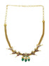 Premium Gold Plated Kempu Stone studded Designer Necklace set 10469N - Griiham