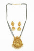 Premium Gold Plated Laxmi Necklace set with Crystal mala 10414N-1