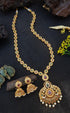 Premium Gold Plated Long Hara Necklace Set with CZ Stones 18945N - Griiham