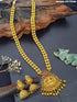 Premium Gold Plated Long Laxmi Necklace Set 13315N - Griiham