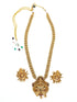 Premium Gold Plated Long Temple Necklace Set 13317N