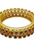 Premium Gold Plated Set of 2 Bangles with AD Stones 22240A