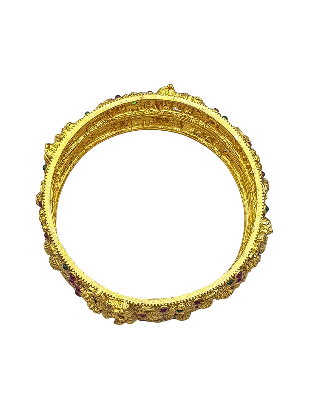 Premium Gold Plated Set of 2 Bangles with AD Stones 22243A