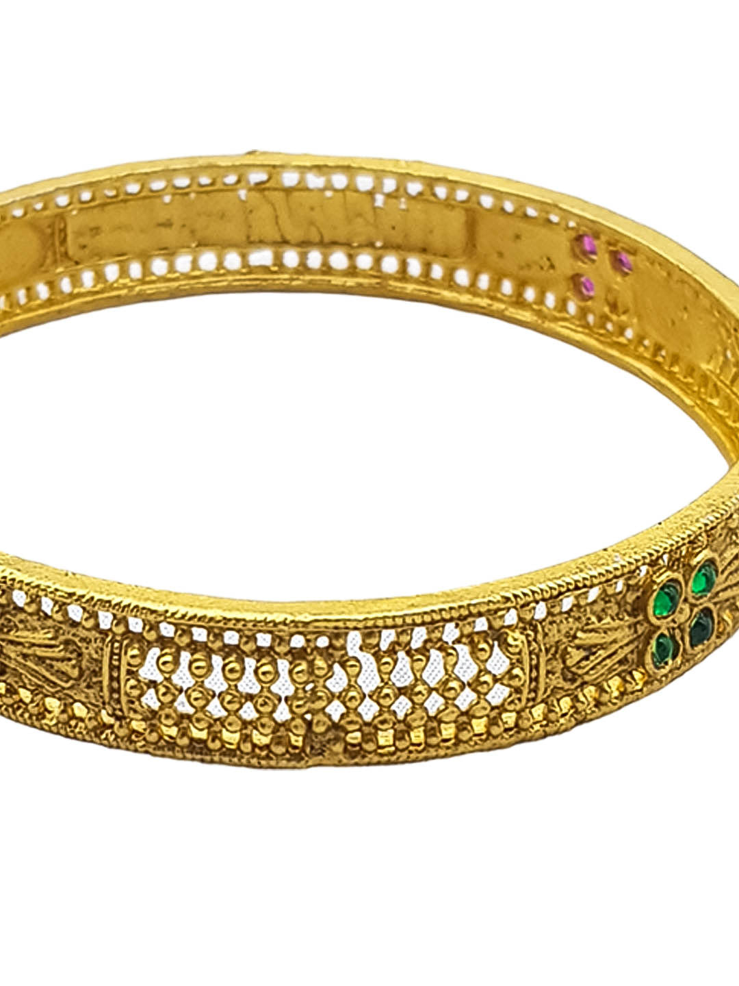 Premium Gold Plated Set of 6 Bangles with AD Stones 22237A