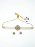 Premium Gold Plated Stone Chic Necklace set with Pearl String 10415N - Griiham