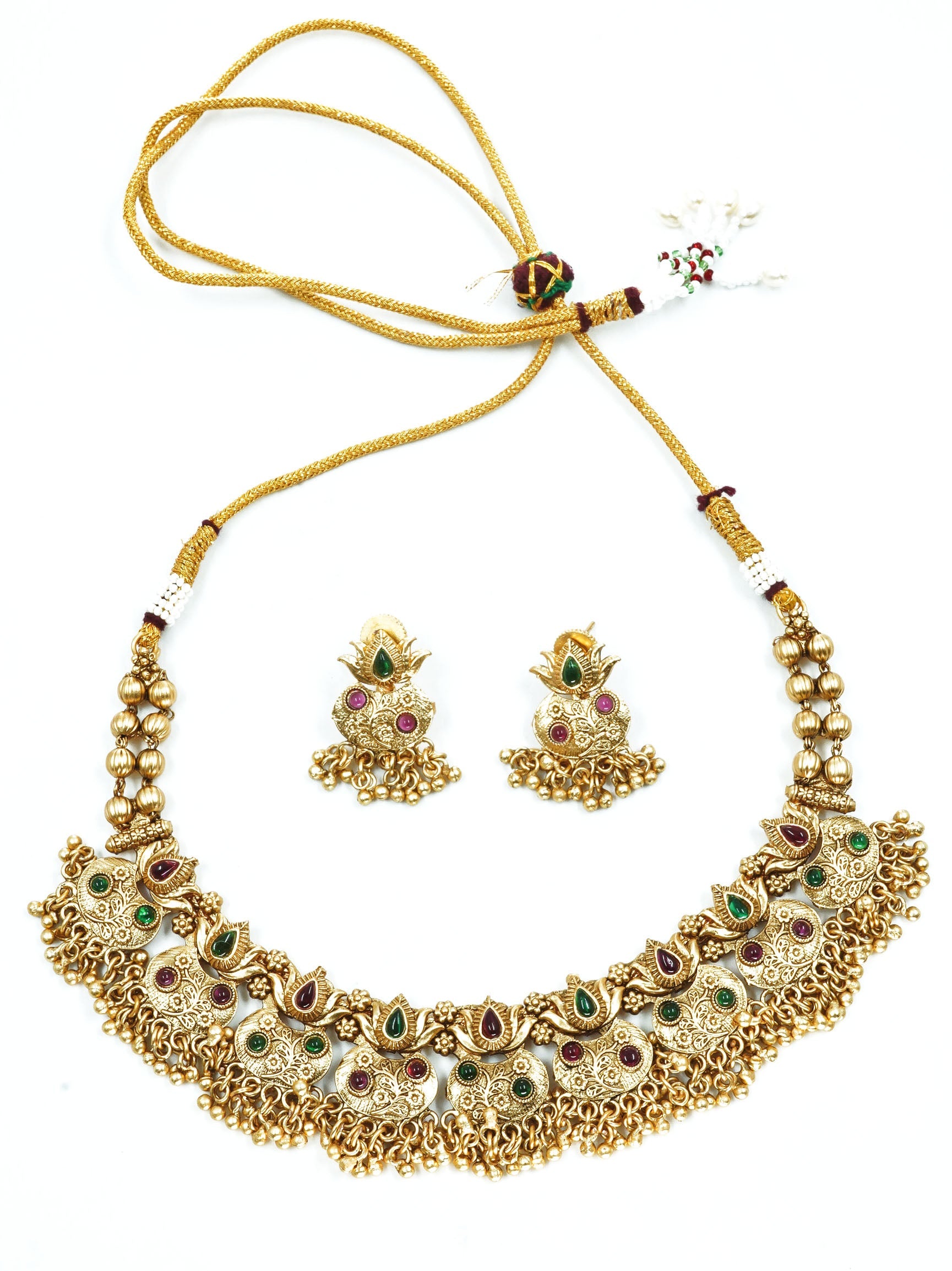 Premium Gold Plated designer Kalash desigr Necklace Set 13290N