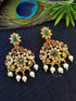 Premium Gold Plated traditional coral Studded Jhumka / stud/ earrings 9929N - Griiham