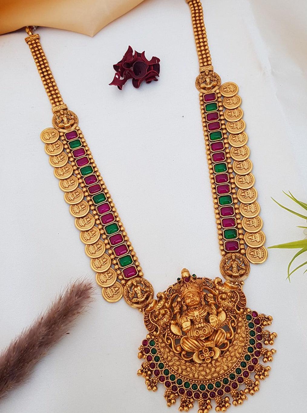 Premium Gold Plated with premium gold polish Medium Necklace set 6293N