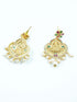 Premium Gold Polish CZ Kemp Studded Lakshmi Necklace Combo (Long+short) with Tikka Bridal Wea - Griiham