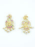 Premium Gold Polish CZ Kemp Studded Lakshmi Necklace Combo (Long+short) with Tikka Bridal Wea - Griiham