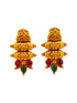Premium Gold Polish Necklace Set combo with Multi color stones (Long+short) 7166N