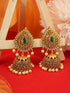 Premium Gold Polish Sayara Collection CZ Studded Jhumki 11413N - Griiham
