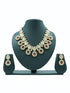 Premium Gold Polki Necklace Set with Colour Options 12575N - Griiham