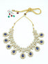 Premium Gold Polki Necklace Set with Colour Options 12575N - Griiham