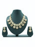 Premium Gold Polki Necklace Set with Colour Options 12575N - Griiham
