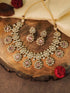 Premium Gold Polki Necklace Set with Colour Options 12575N - Griiham