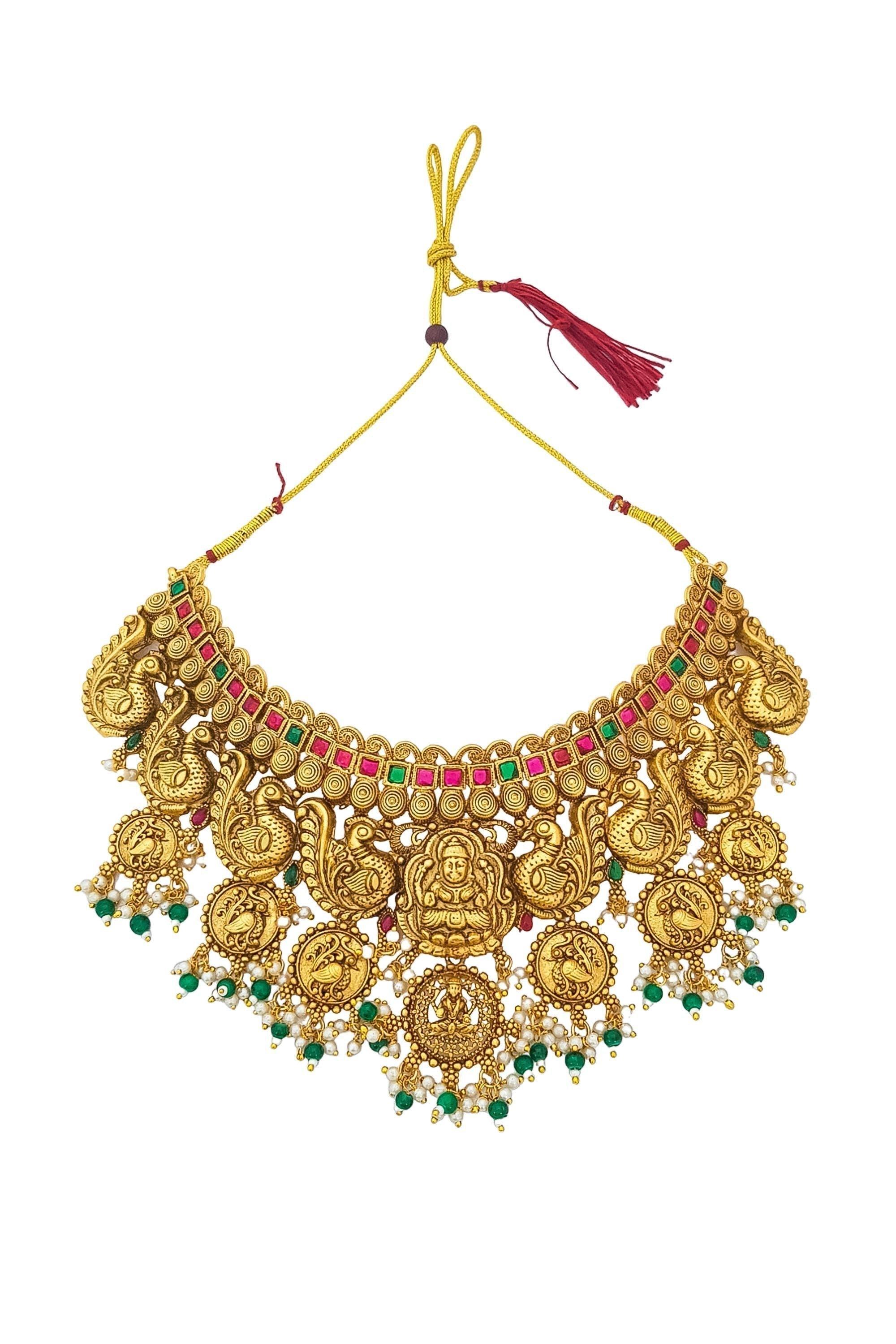 Premium Gold finish Bestseller Bridal Choker Necklace Set - Griiham