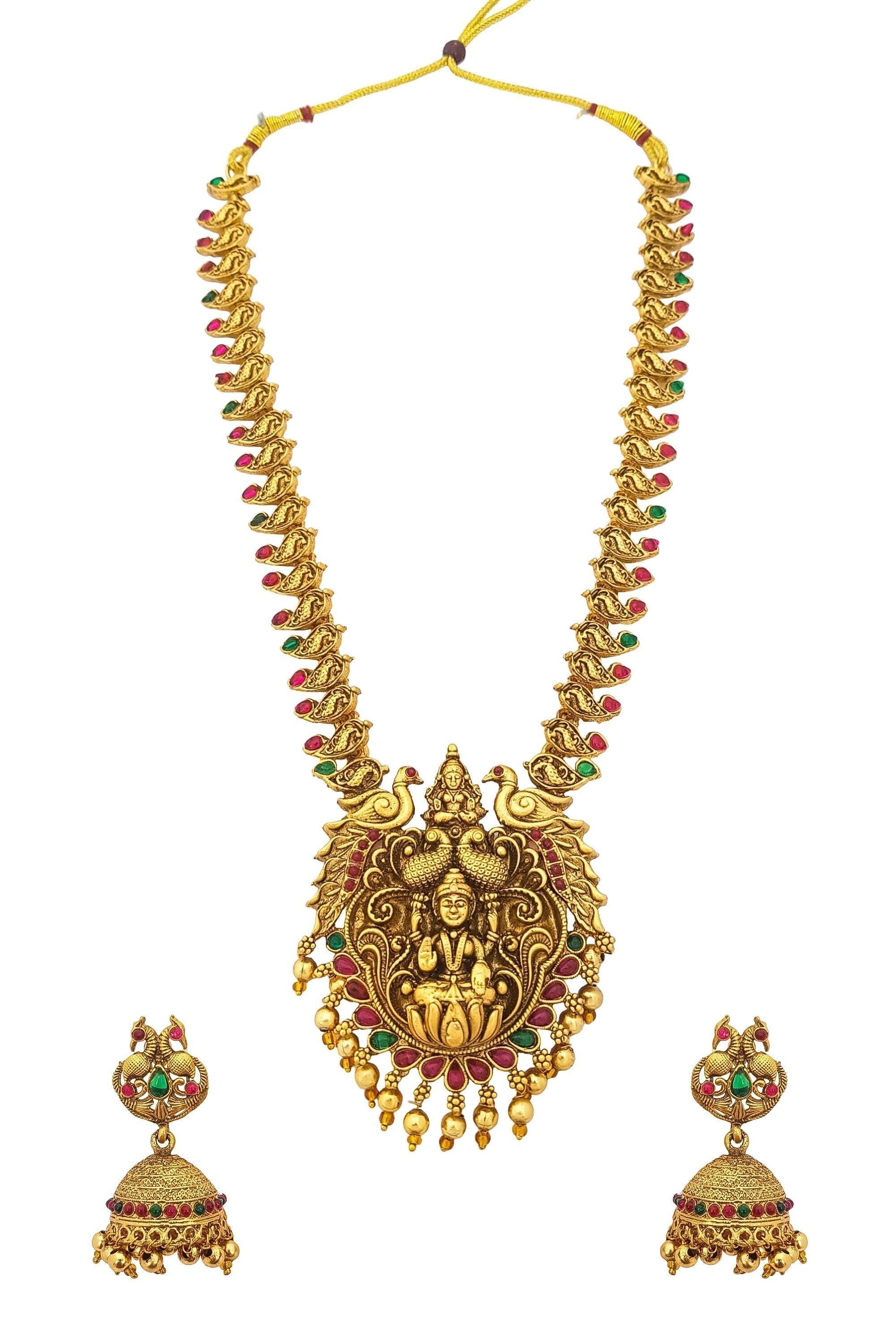 Premium Gold finish Bestseller Long Lakshmi Necklace - Griiham
