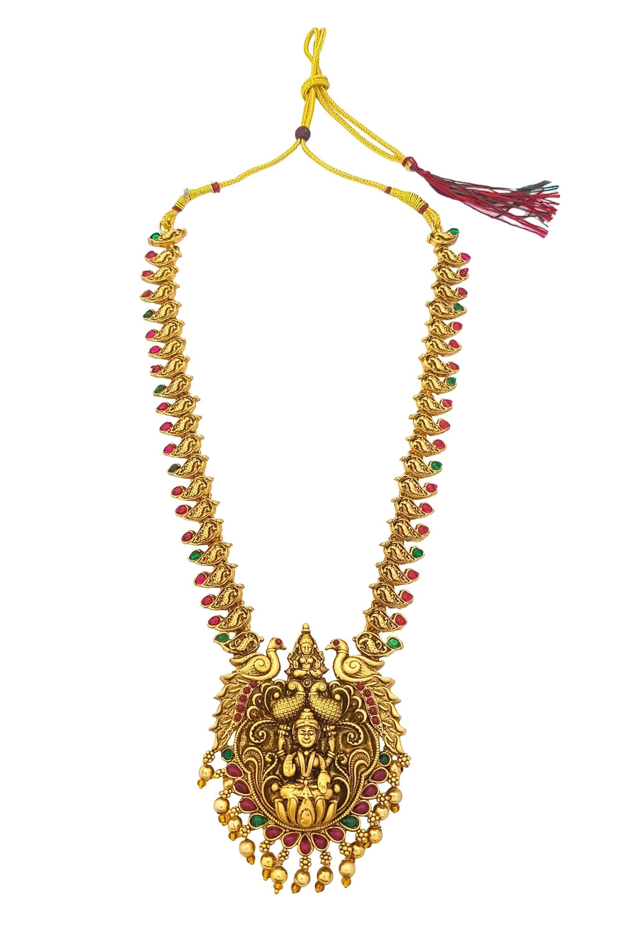 Premium Gold finish Bestseller Long Lakshmi Necklace - Griiham