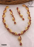 Premium Gold finish cz stones Necklace set 7988N-Necklace Set-Kanakam-Ruby Red-Griiham