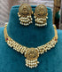 Premium Gold plated Pearl Laxmi  Necklace Set 22071N