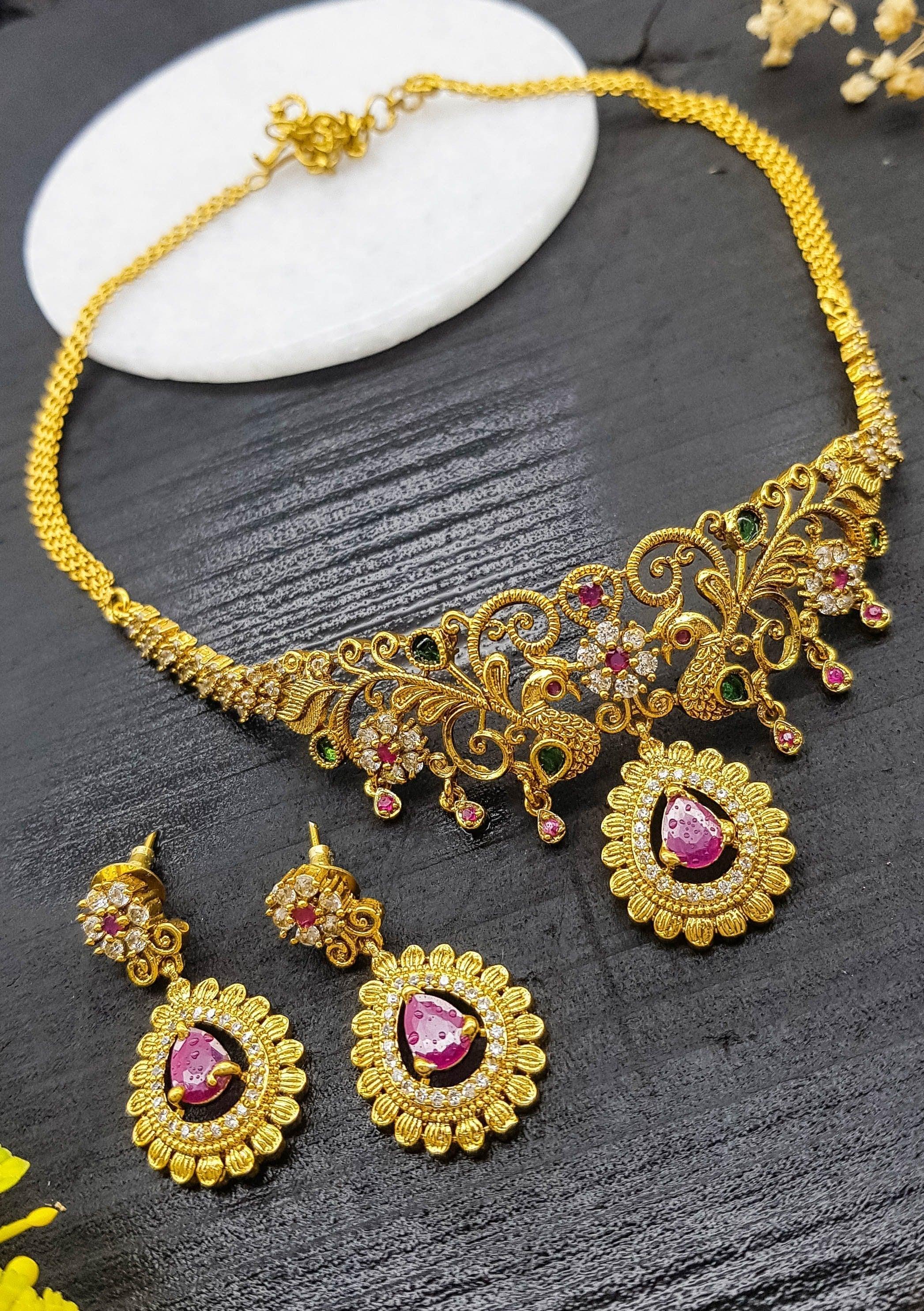 Griiham Semi Choker Necklace Buy GRIIHAM Premium Gold Plated Half