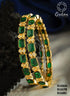 Premium Micro Gold Plated Set of 2 Bangles with AD Stones 9166A-Designer Bangles-Griiham-2.4-Griiham