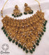 Premium Multicolor Laxmi mix choker set with green drops 6607N