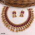 Premium Polish Ball pattern Best seller Short necklace Set 8148N-Necklace Set-Griiham-Ruby Red-Griiham