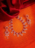Premium Rose Gold Plated with sparkling Red White CZ stones designer Necklace Set 8934N - Griiham