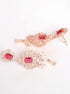 Premium Rose Gold Plated with sparkling Red White CZ stones designer Necklace Set 8934N - Griiham