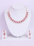 Premium Rose Gold Plated with sparkling Red and White CZ stones designer Necklace Set 8931N - Griiham
