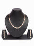 Premium Rose Gold Plated with sparkling Red and White CZ stones designer Necklace Set 8945N - Griiham