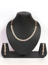Premium Rose Gold Plated with sparkling White CZ stones designer Necklace Set 8949N - Griiham