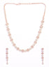 Premium Rose Gold Plated with sparkling White CZ stones designer Necklace Set 8949N - Griiham