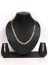 Premium Rose Gold Plated with sparkling white CZ stones Solitaire design Necklace set - Griiham
