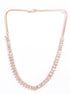 Premium Rose Gold Plated with sparkling white CZ stones Solitaire design Necklace set - Griiham