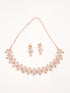 Premium Sayara Collection CZ Stone Diamond design Necklace Set 8738N - Griiham