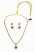 Premium Sayara Collection Designer CZ Stone Necklace Set 10418N - Griiham