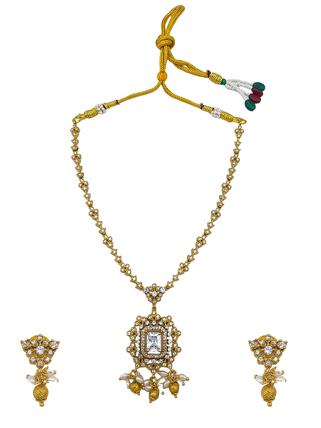 Premium Sayara Collection Elegant CZ Necklace Set 22139N