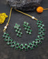 Premium Sayara Collection Elegant Emerald & CZ Necklace Set 22180N - Griiham