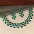 Premium Sayara Collection Elegant Emerald & CZ Necklace Set 22180N