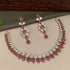 Premium Sayara Collection Elegant Emerald & CZ Necklace Set 22227N