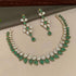 Premium Sayara Collection Elegant Emerald & CZ Necklace Set - Griiham