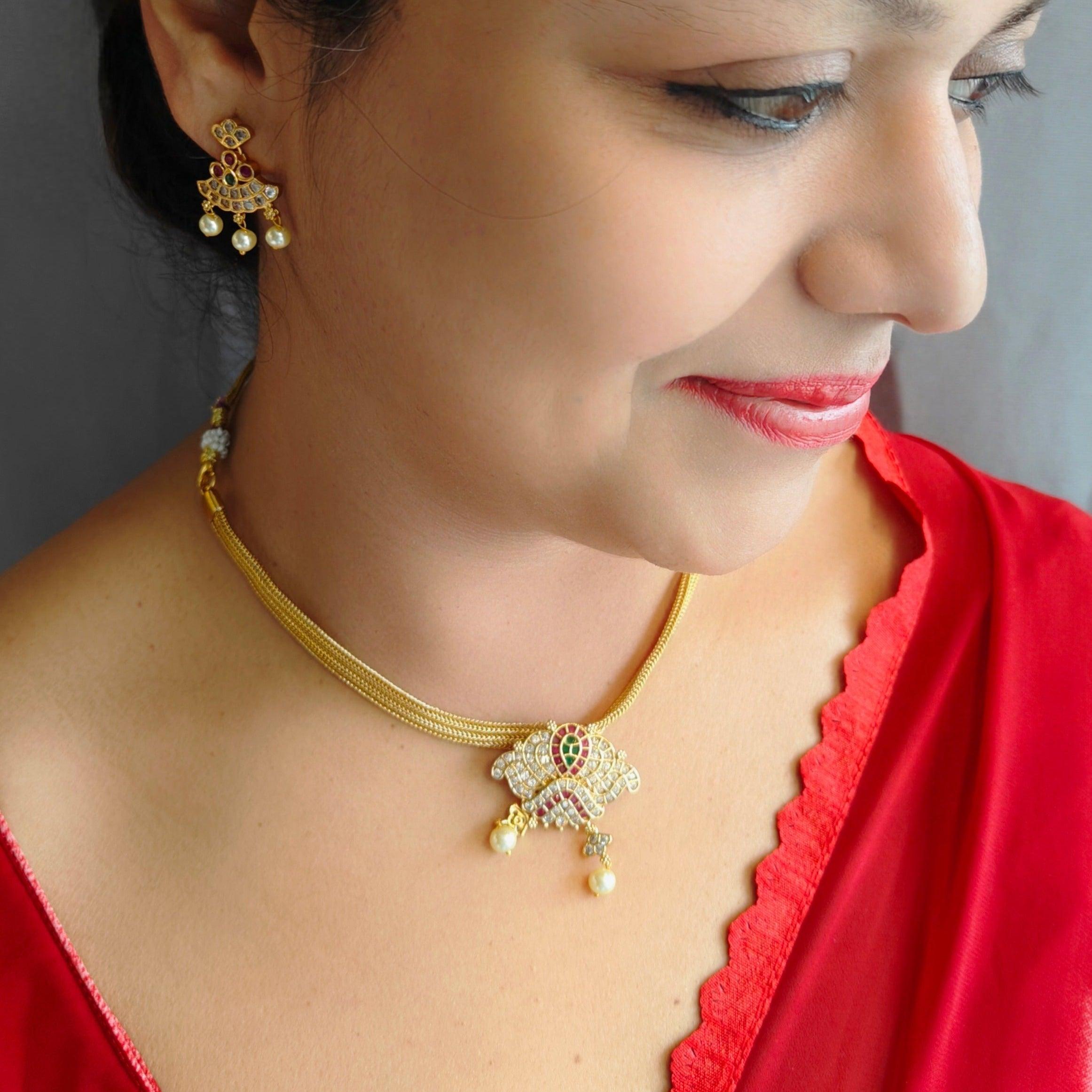 Premium Sayara Collection Elegant Kemp Necklace Set 23412N - Griiham