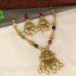 Premium Sayara Collection Elegant Laxmi CZ Necklace Set with navratna stones 22148N