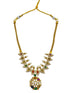 Premium Sayara Collection Elegant Navratna stones CZ Necklace Set 22192N